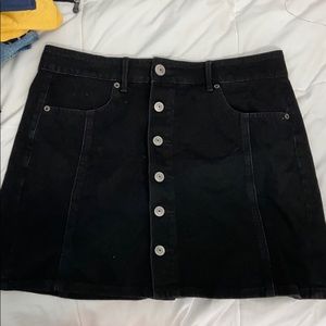 Black jean skirt